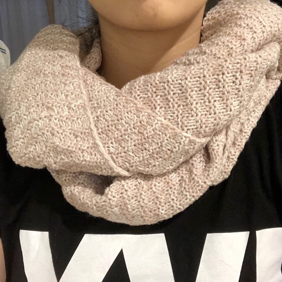 Pink Knitted Infinity Scarf - Picture 4 of 4
